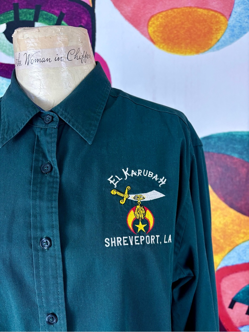 VTG 2000s El Karubah Shreveport Louisiana “Glinda” Button Up Shirt - Picture 2 of 5